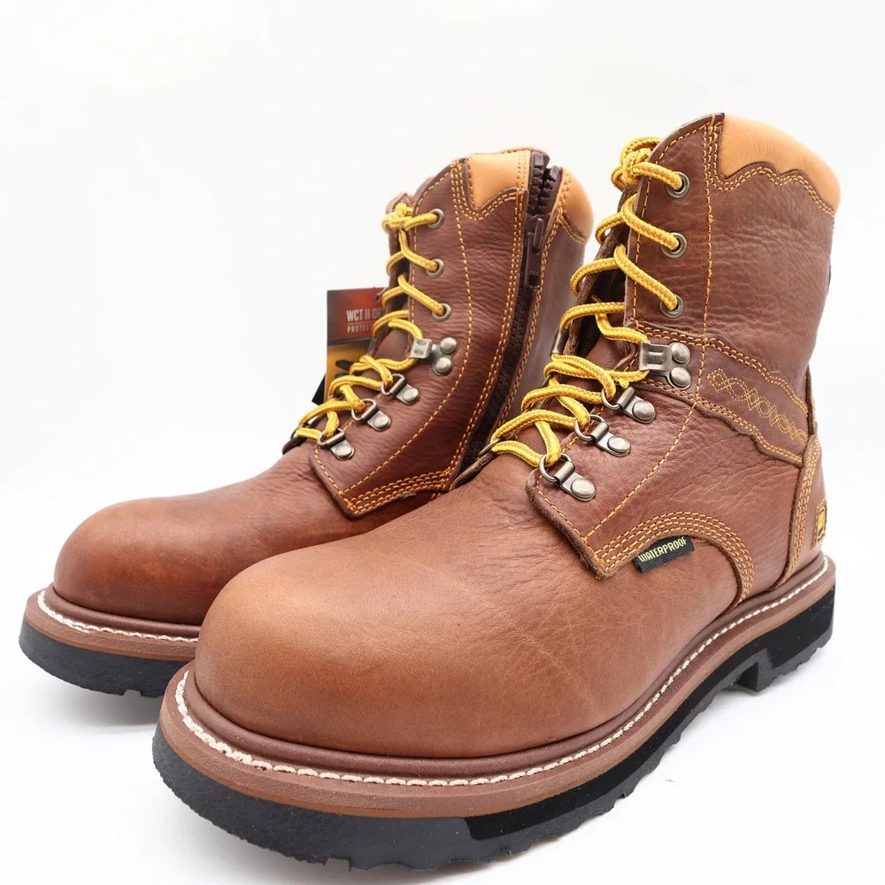 Dan Post Modern Waterproof Work Boots Mens 10.5 D Brown Leather NWT